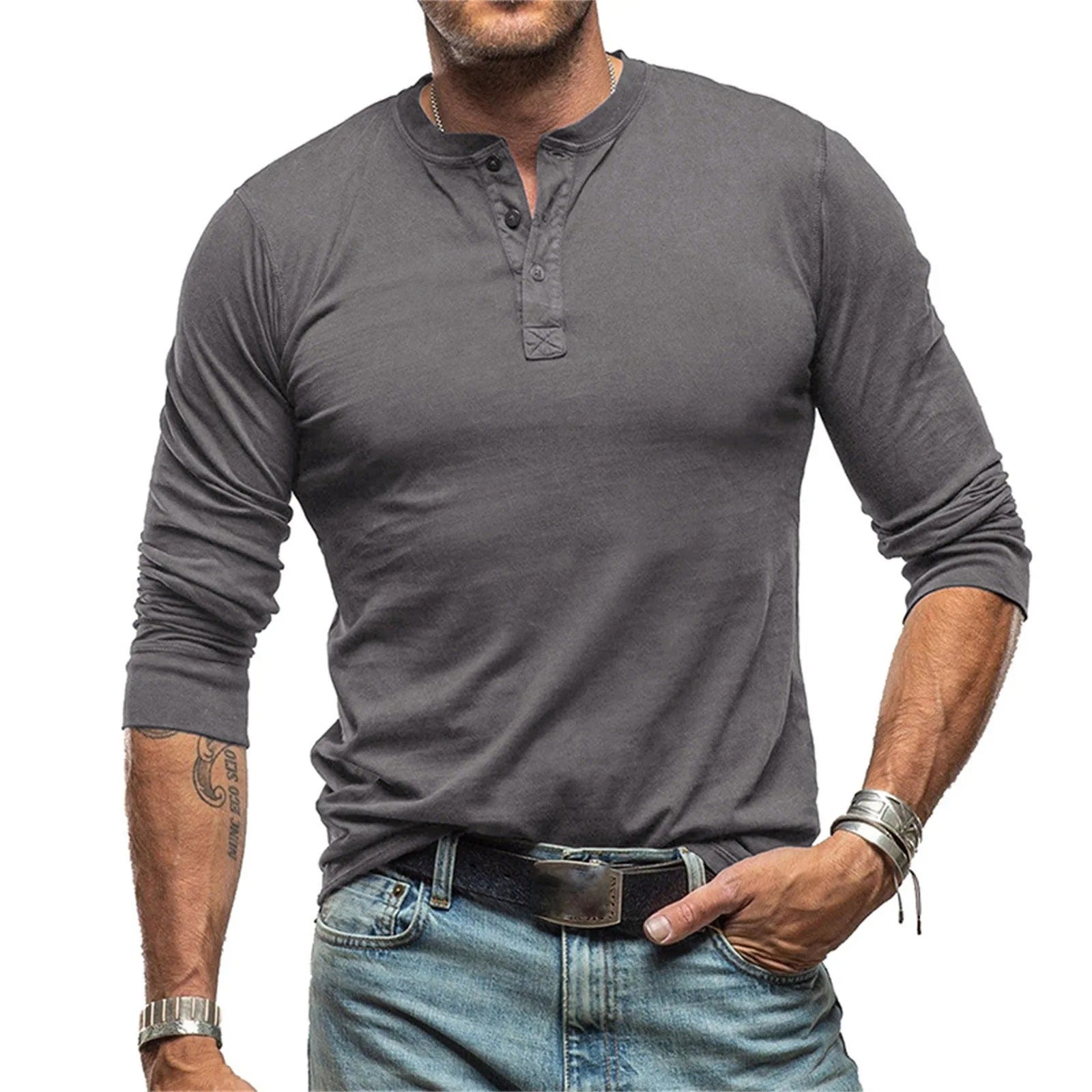 Lenoir™ - Chemise vintage à manches longues