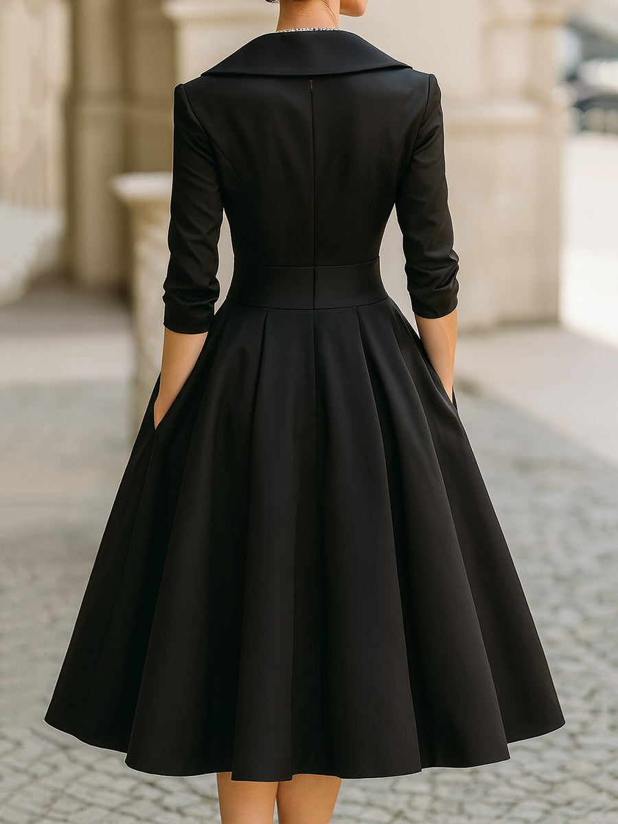 Lenoir™ | Robe midi en satin