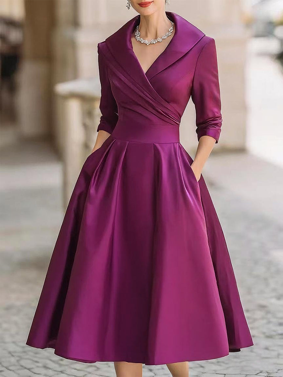 Lenoir™ | Robe midi en satin