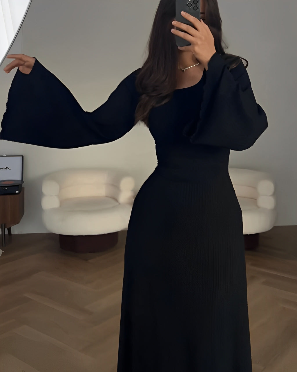 Robe Maxi Tricotée Élégante