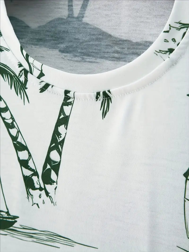 Lenoir™ | Ensemble d'été élégant imprimé deux pièces