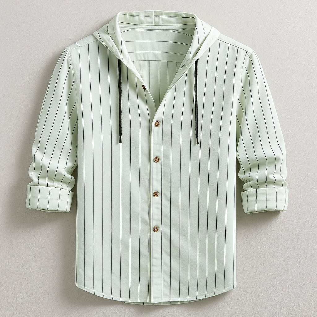 Lenoir™ | CHEMISE DE LUXE À RAYURES AVEC CAPUCHE