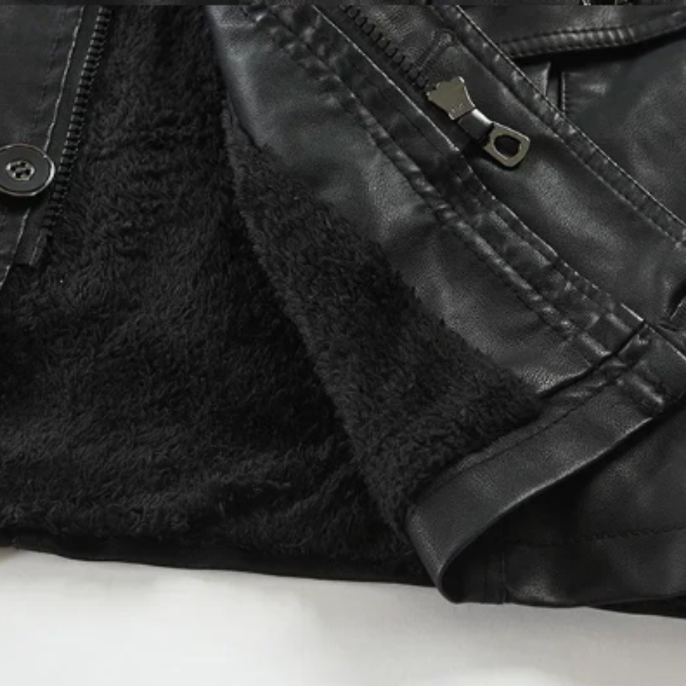 Lenoir™ | Veste de biker en cuir longue élégante