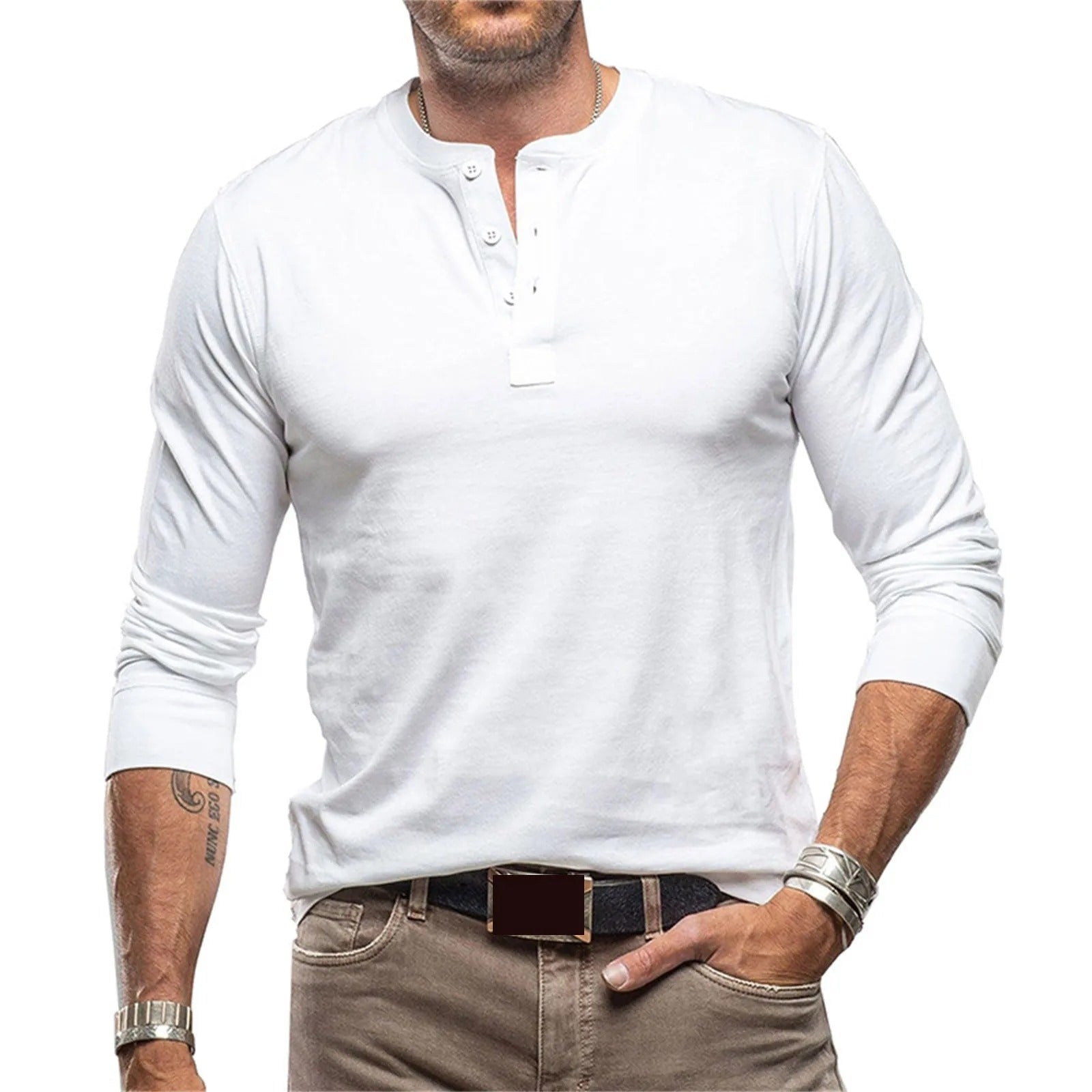 Lenoir™ - Chemise vintage à manches longues