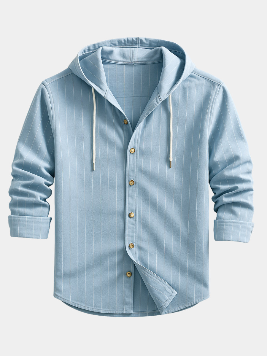 Lenoir™ | CHEMISE DE LUXE À RAYURES AVEC CAPUCHE