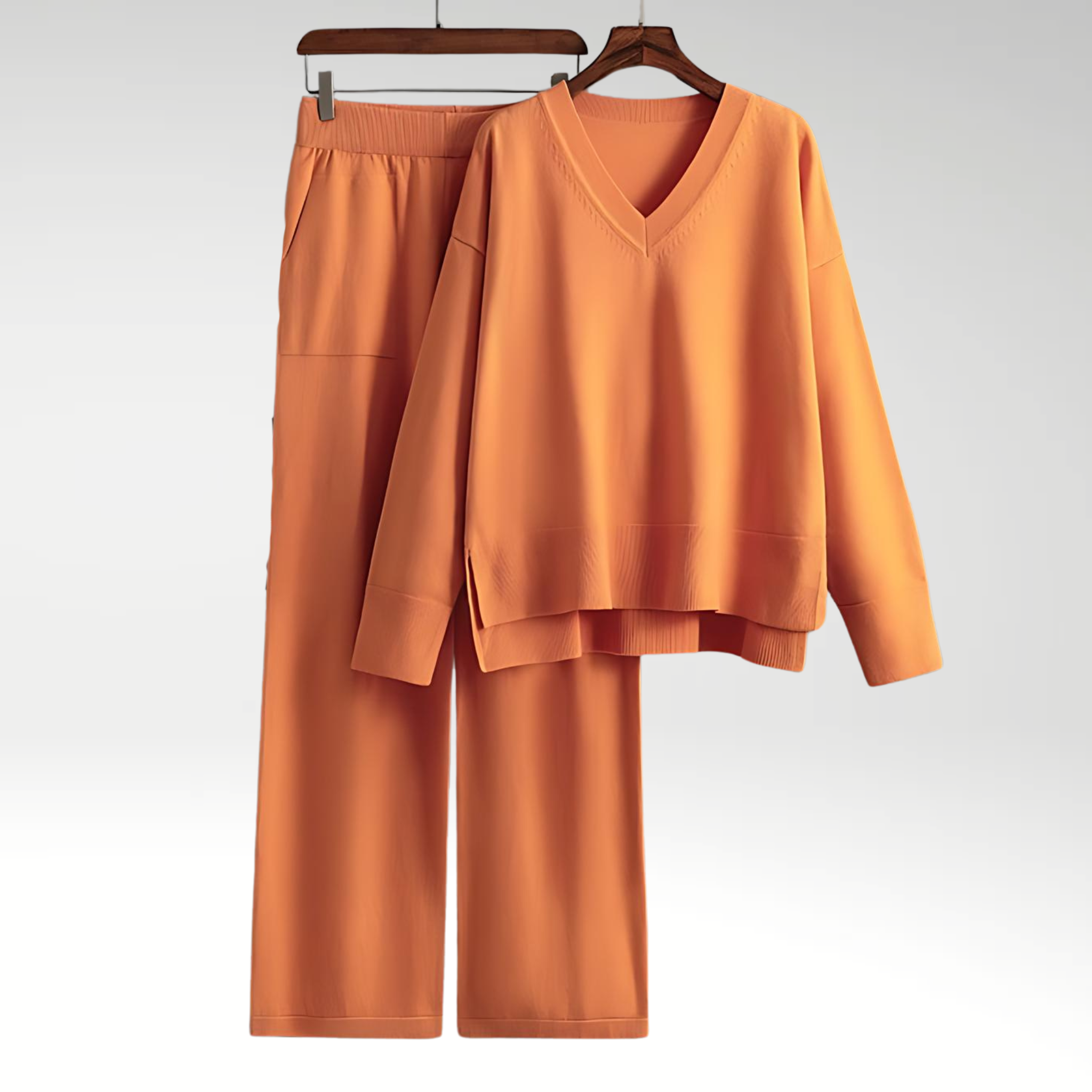 Lenoir™ | Luxe V-Neck Two Piece Set