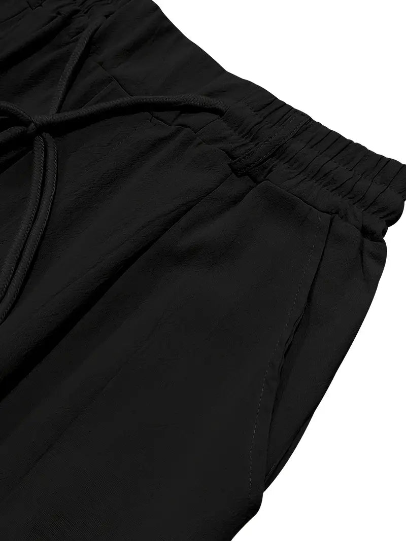 Lenoir™ | Pantalon ample en lin avec cordon de serrage