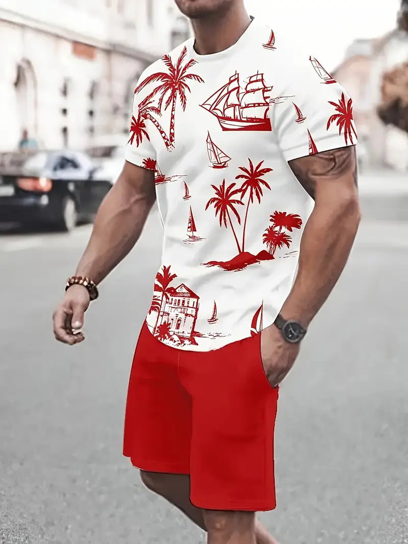 Lenoir™ | Ensemble d'été élégant imprimé deux pièces