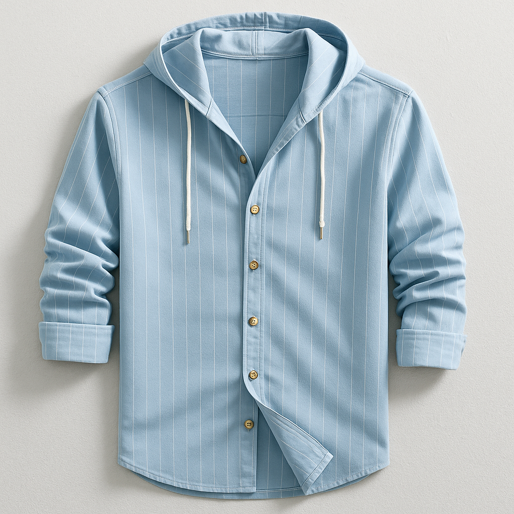 Lenoir™ | CHEMISE DE LUXE À RAYURES AVEC CAPUCHE