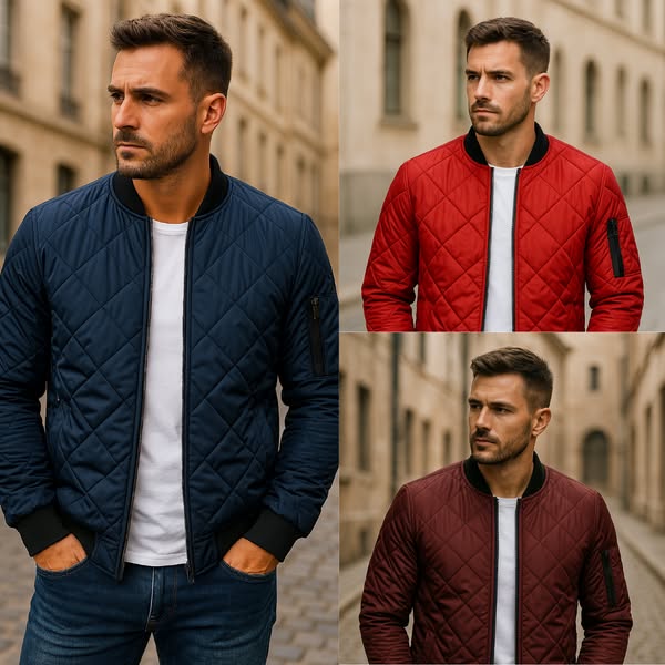 Lenoir™ - Veste en coton à motif losange