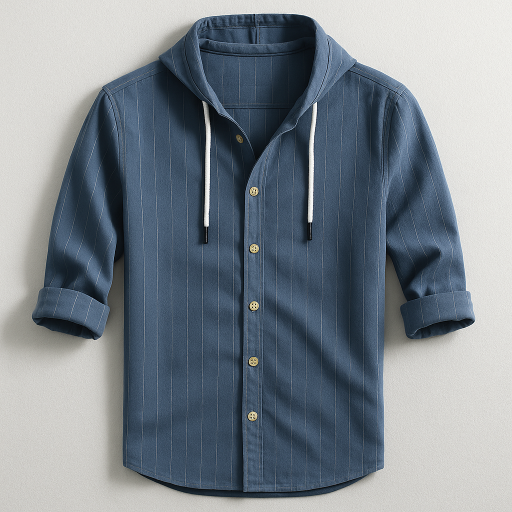 Lenoir™ | CHEMISE DE LUXE À RAYURES AVEC CAPUCHE