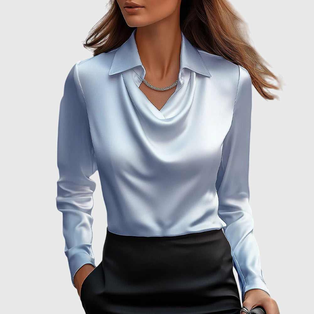 Lenoir™ | Blouse élégante en satin soyeux