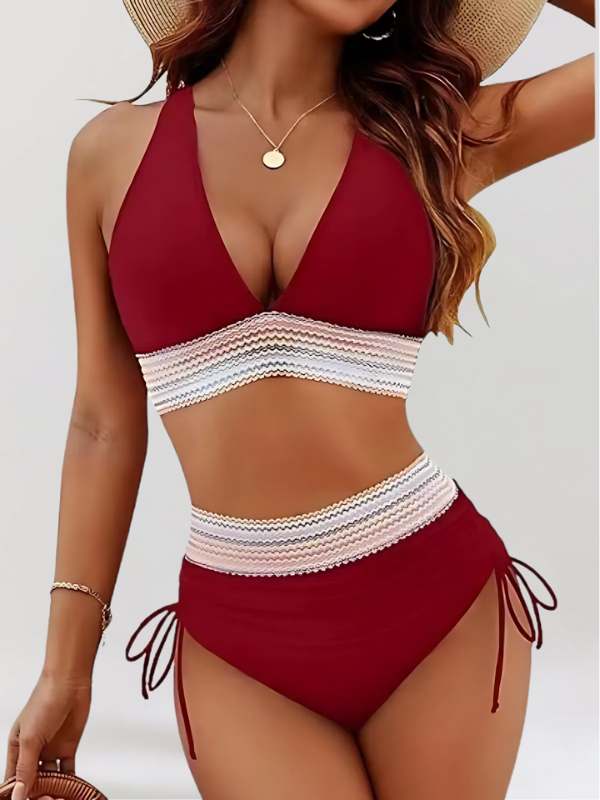 Anne™ | Ensemble de bikini taille haute avec effet ventre plat
