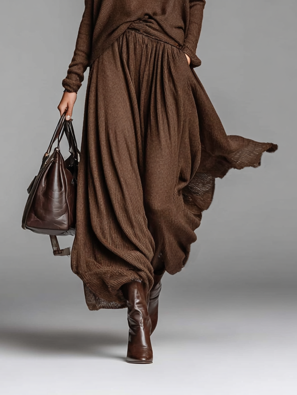 Lenoir™ | Ensemble Jupe et Pull à Col Rond