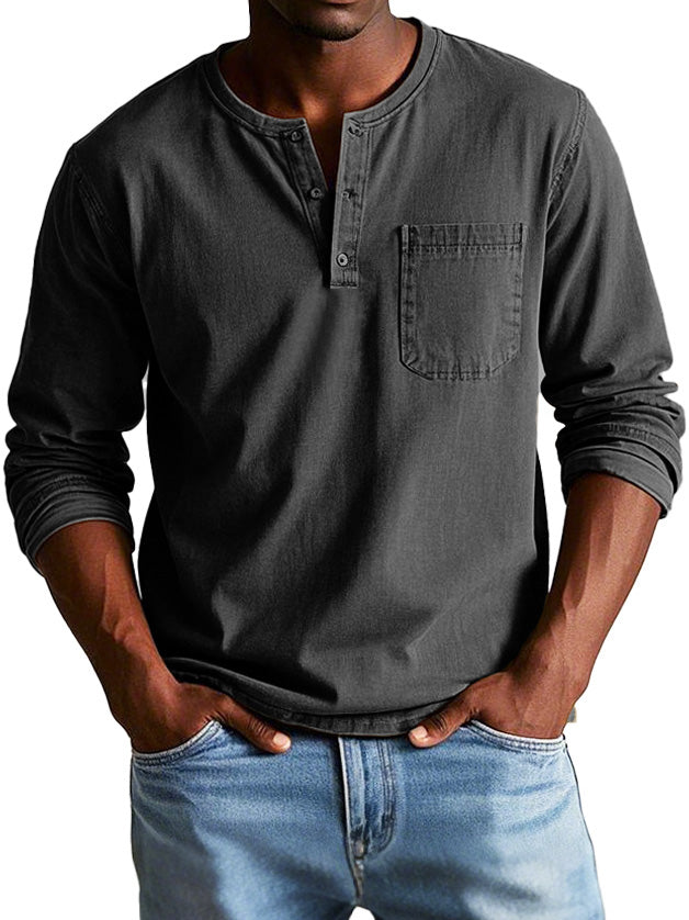 Lenoir™ | Chemise Vintage à Manches Longues