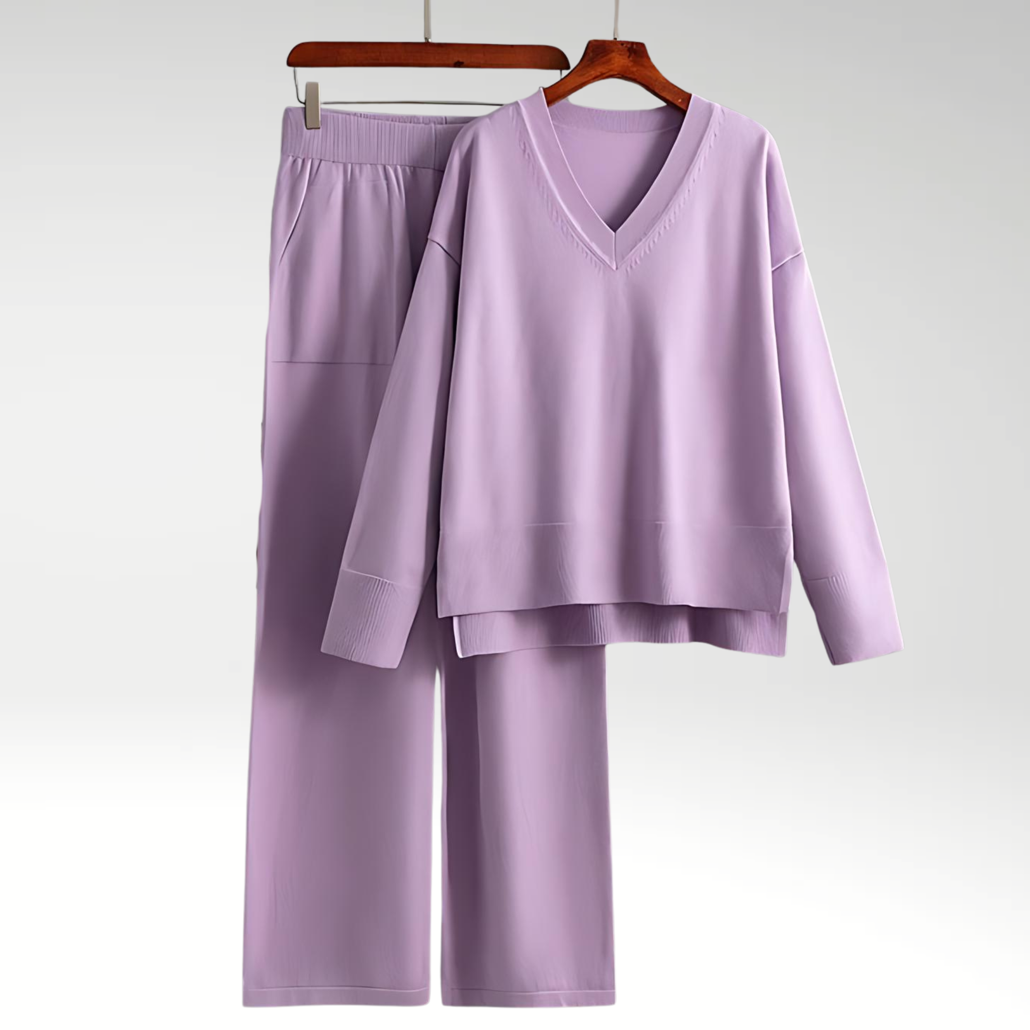 Lenoir™ | Luxe V-Neck Two Piece Set