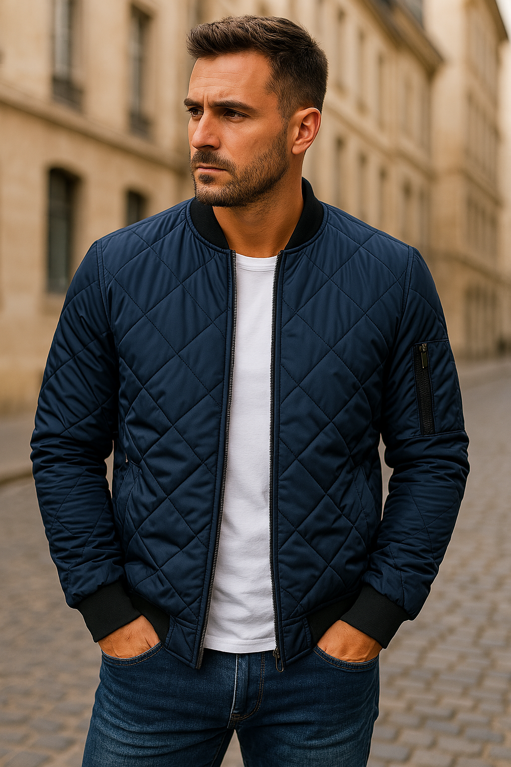 Lenoir™ - Veste en coton à motif losange
