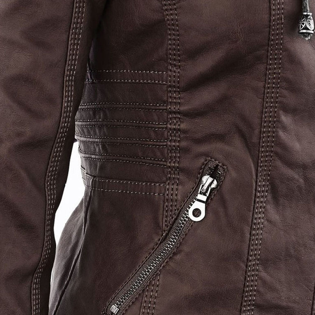 Lenoir™ | Veste moderne à capuche en cuir