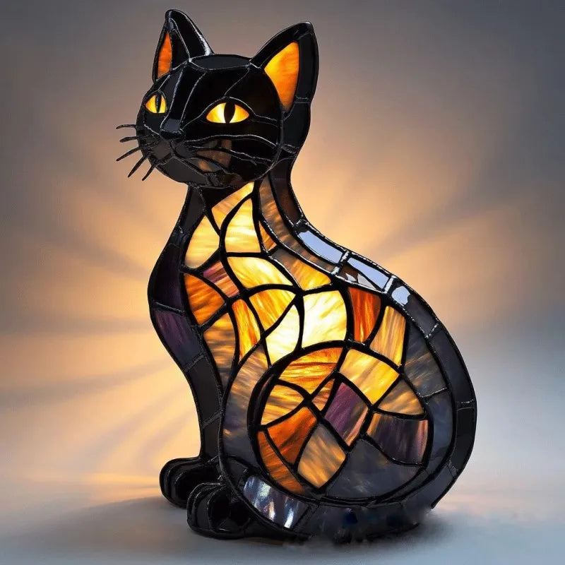 Lenoir™ | Spectacular Colored Glass Lamp for Cats