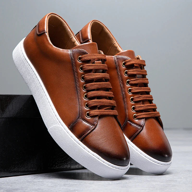 Lenoir™ | Baskets en cuir véritable