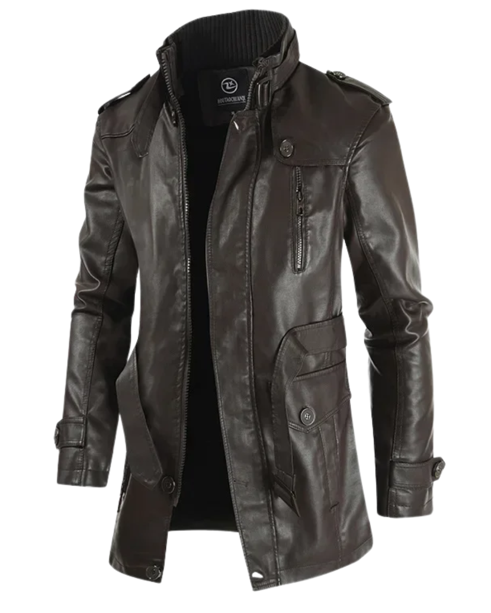 Lenoir™ | Veste de biker en cuir longue élégante