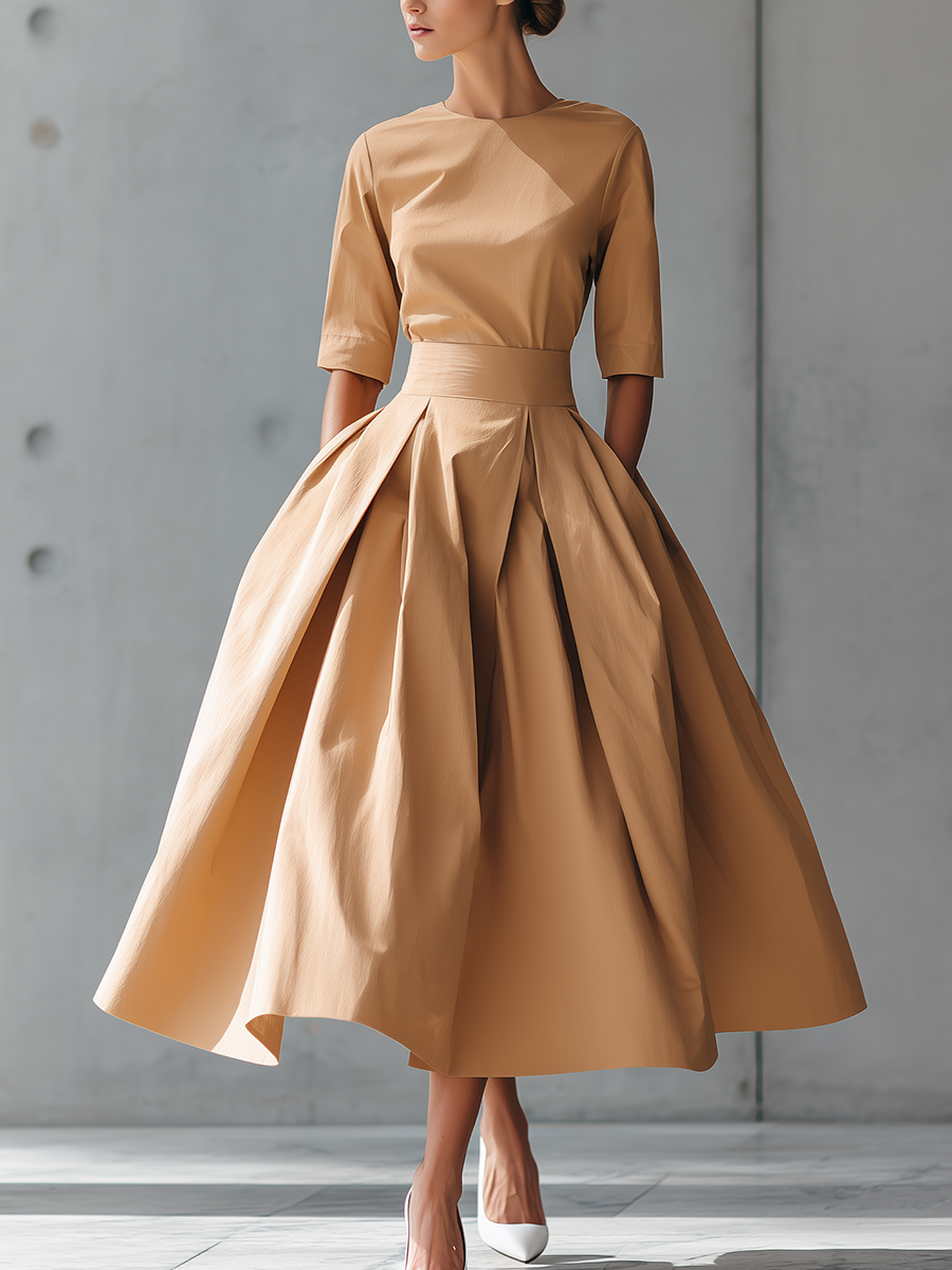 Lenoir™ | Robe Maxi Structurée en Coton