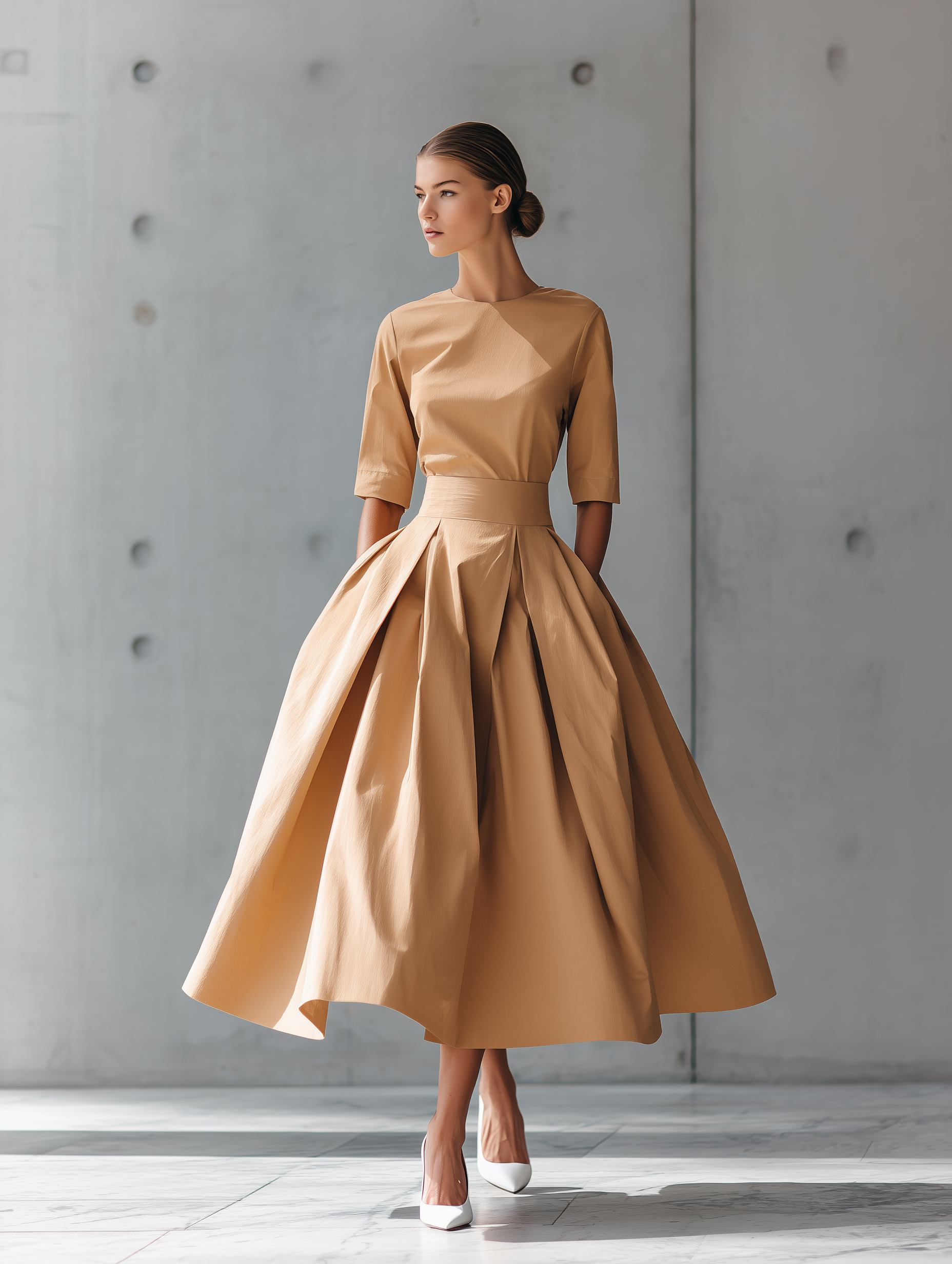 Lenoir™ | Robe Maxi Structurée en Coton