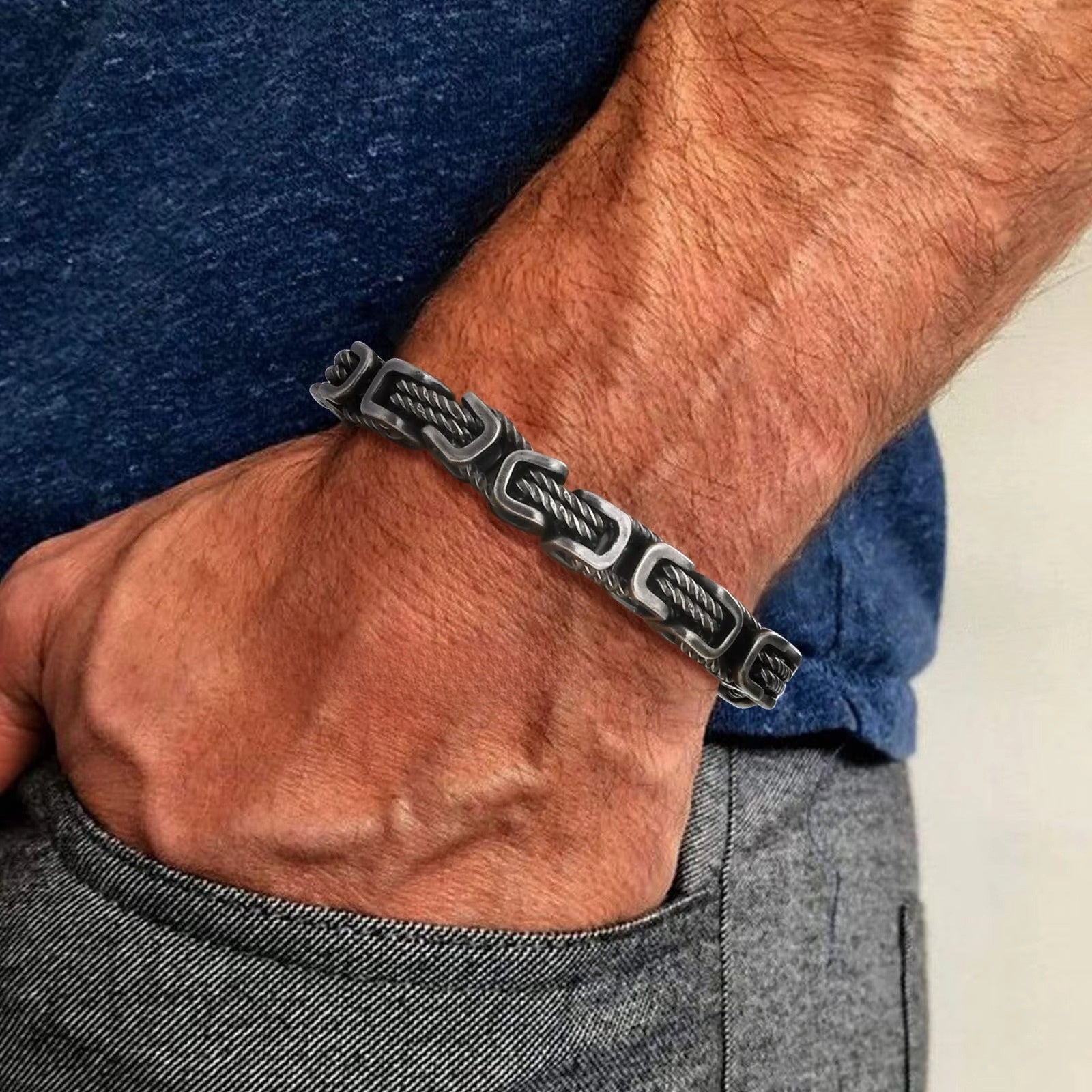 Lenoir™ | Bracelet en chaîne forgée