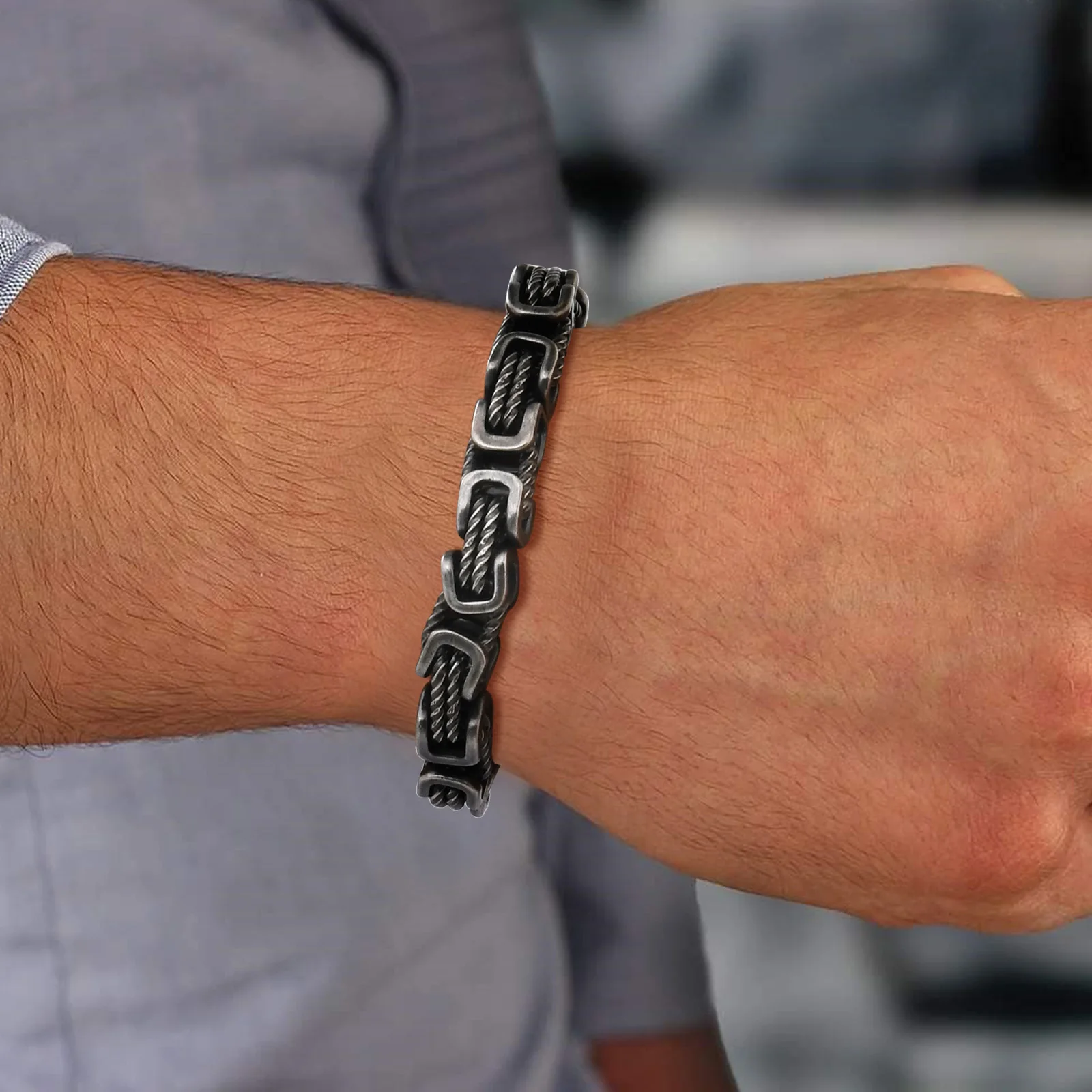 Lenoir™ | Bracelet en chaîne forgée