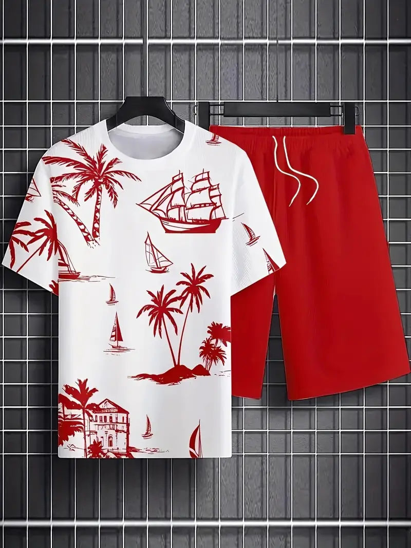 Lenoir™ | Ensemble d'été élégant imprimé deux pièces