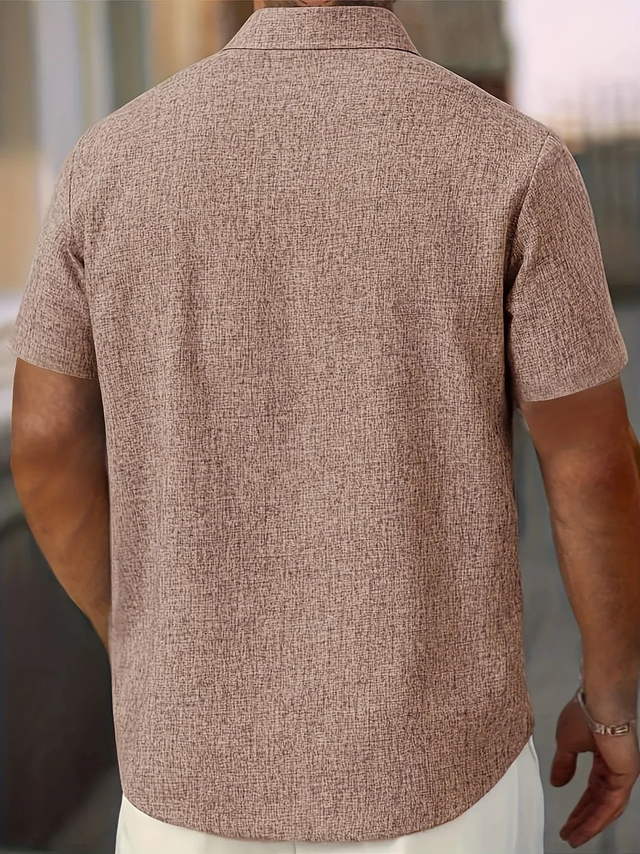 Lenoir™ | Chemise légère à manches courtes en mélange de lin