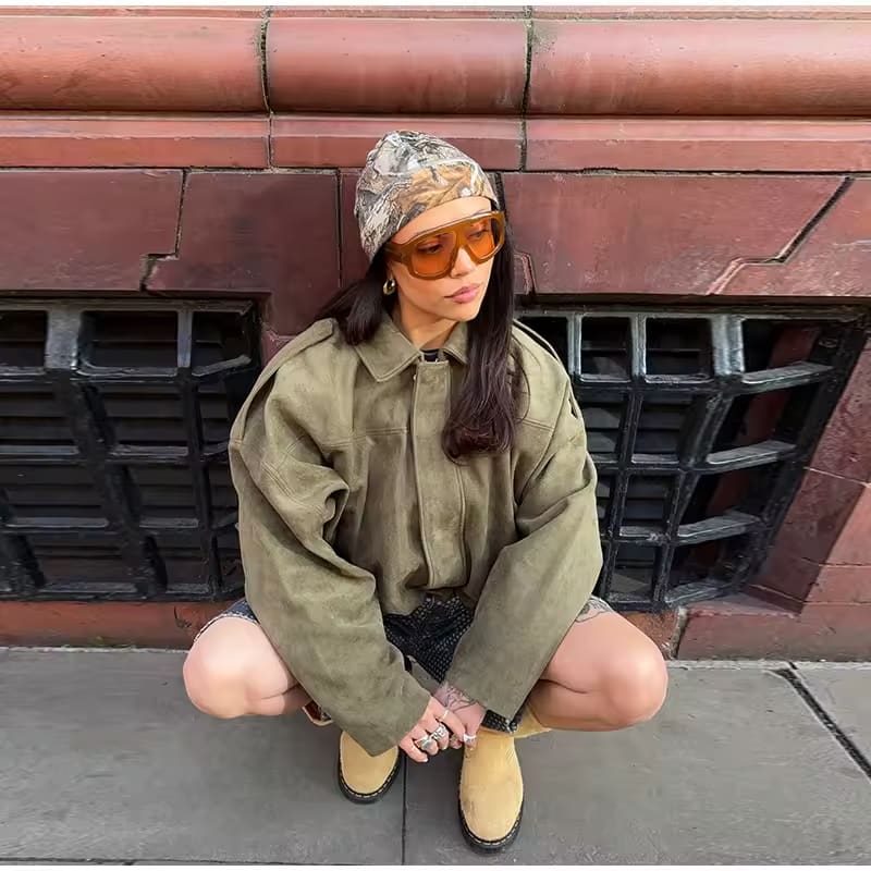 Quintine - Blouson bomber en suède