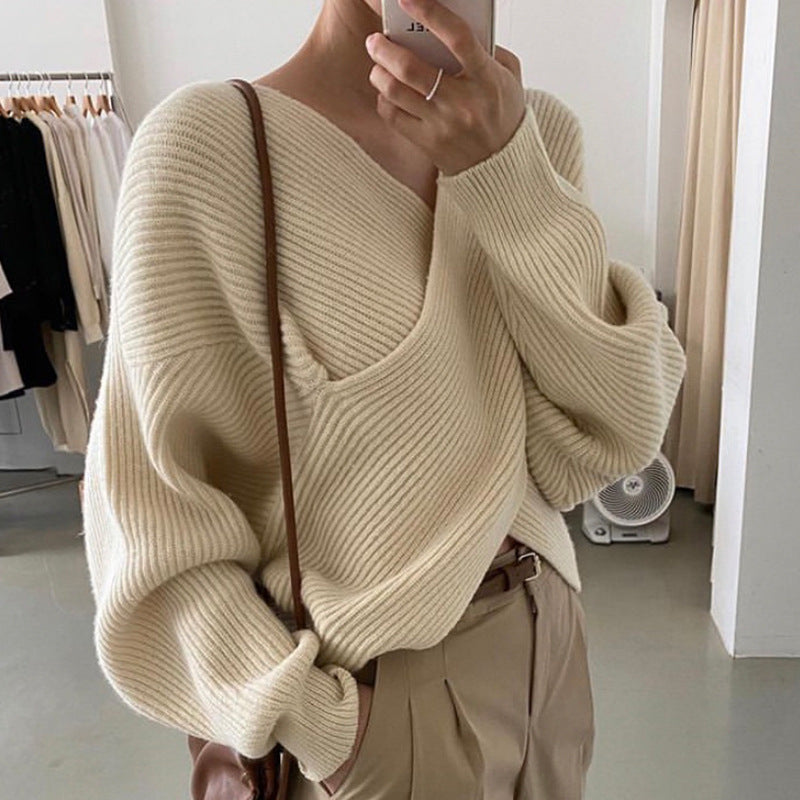 Lenoir™ | Pull en tricot croisé chic