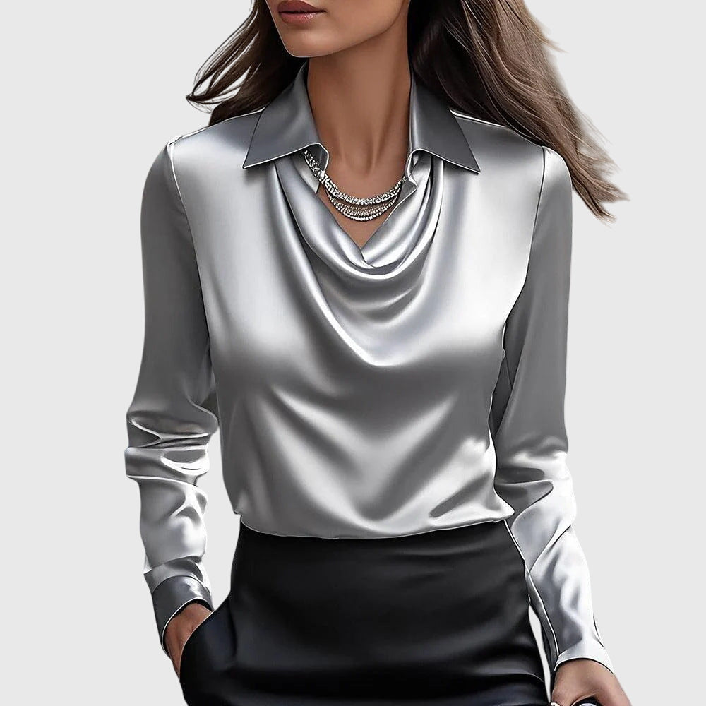 Lenoir™ | Blouse élégante en satin soyeux