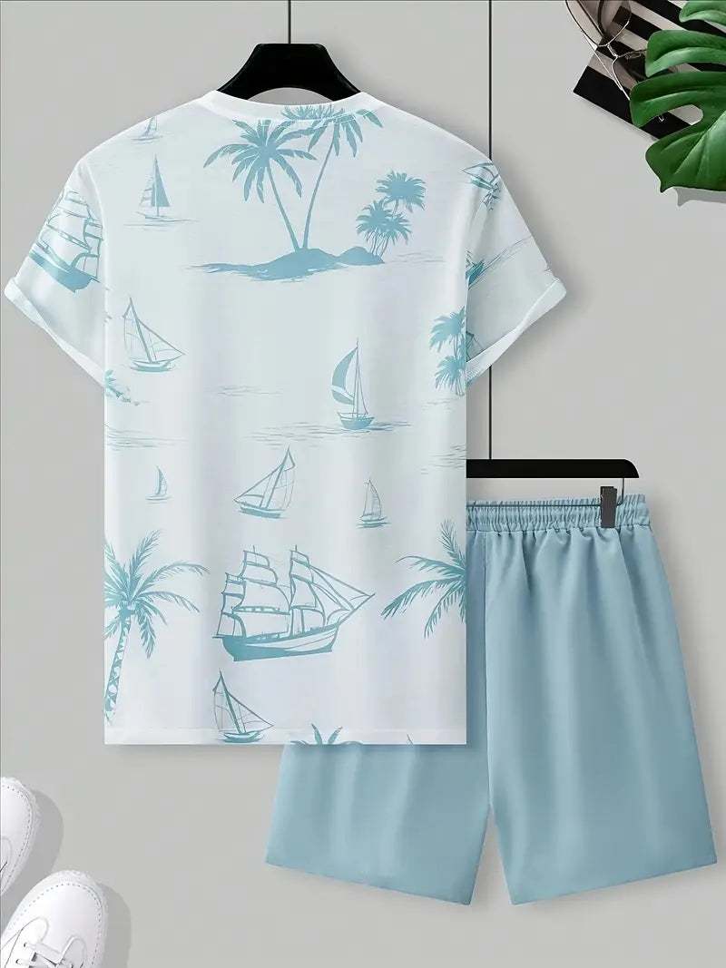 Lenoir™ | Ensemble d'été élégant imprimé deux pièces