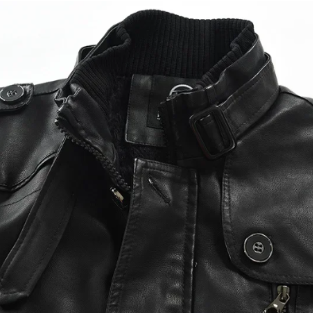 Lenoir™ | Veste de biker en cuir longue élégante