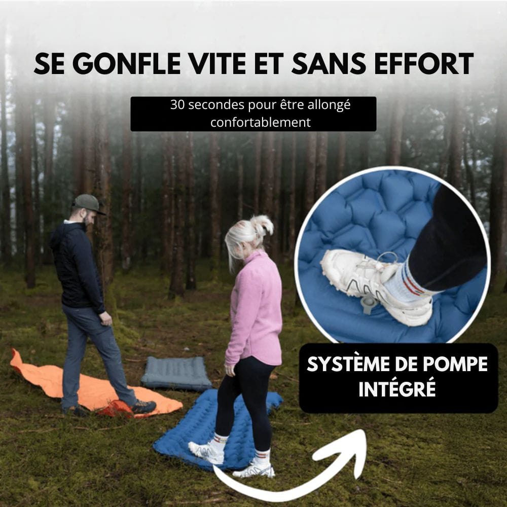 Lenoir™ | Matelas gonflable étanche et ultra-résistant avec pompe intégrée