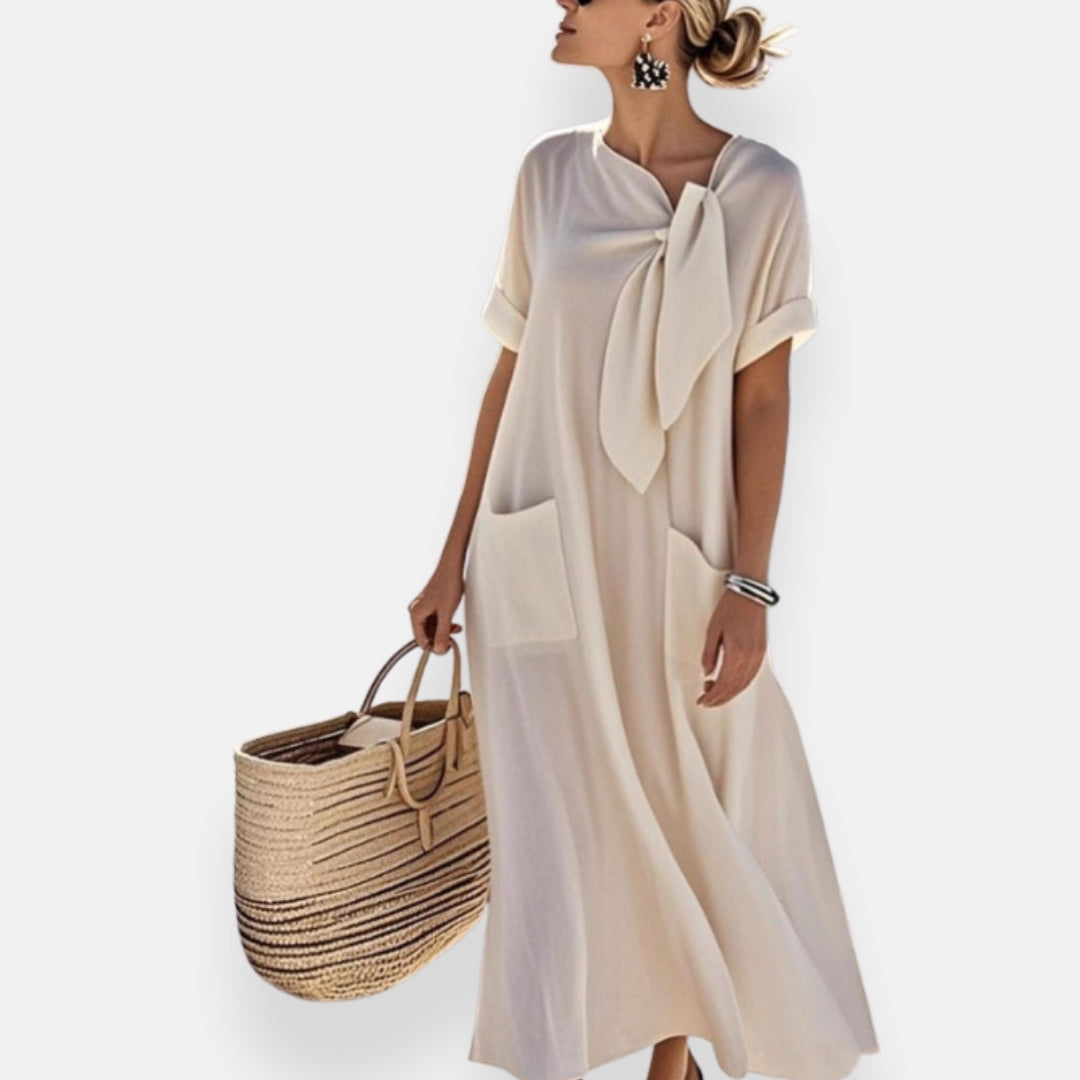 Lenoir™ | Robe à col noué et poches