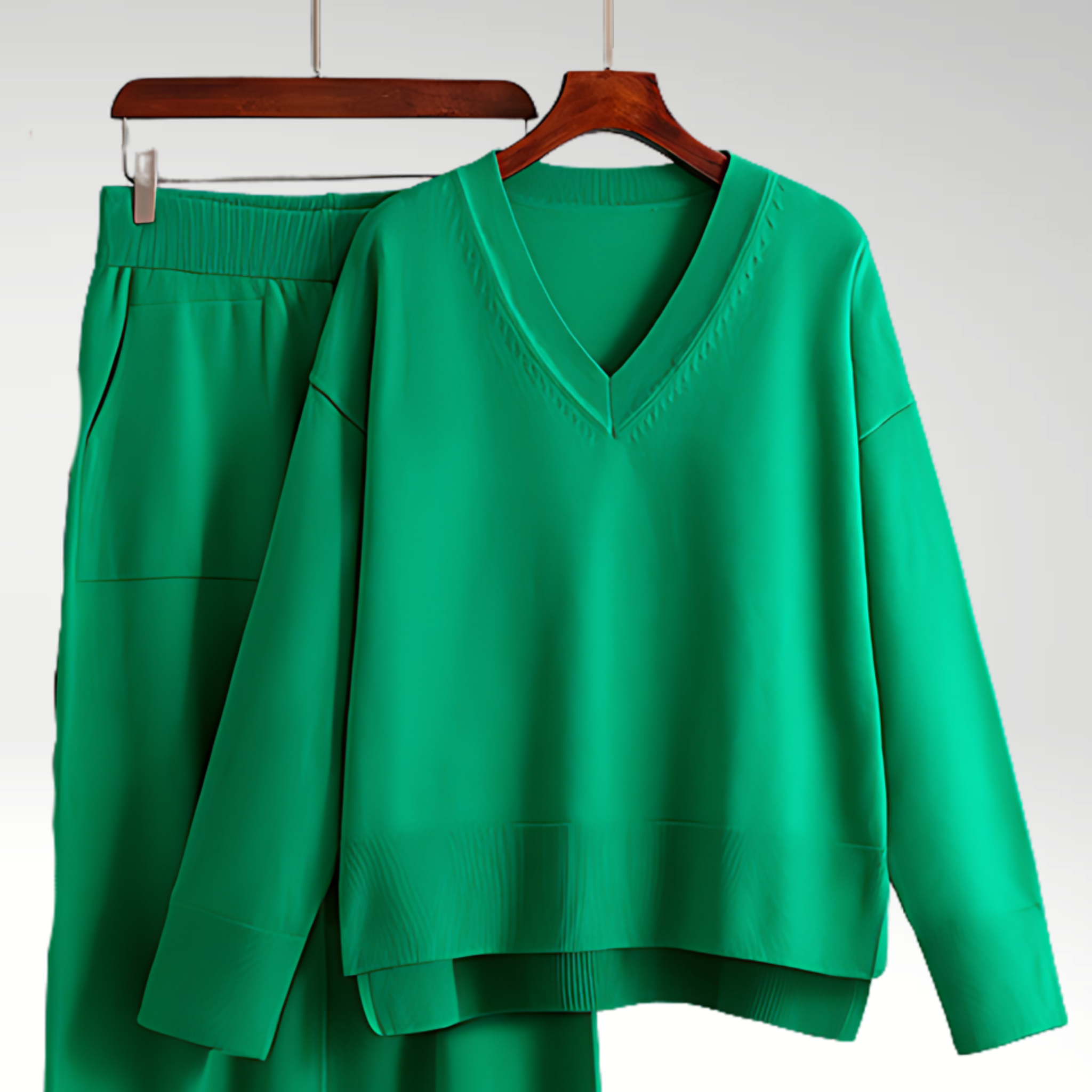 Lenoir™ | Luxe V-Neck Two Piece Set