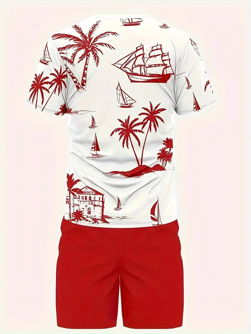 Lenoir™ | Ensemble d'été élégant imprimé deux pièces