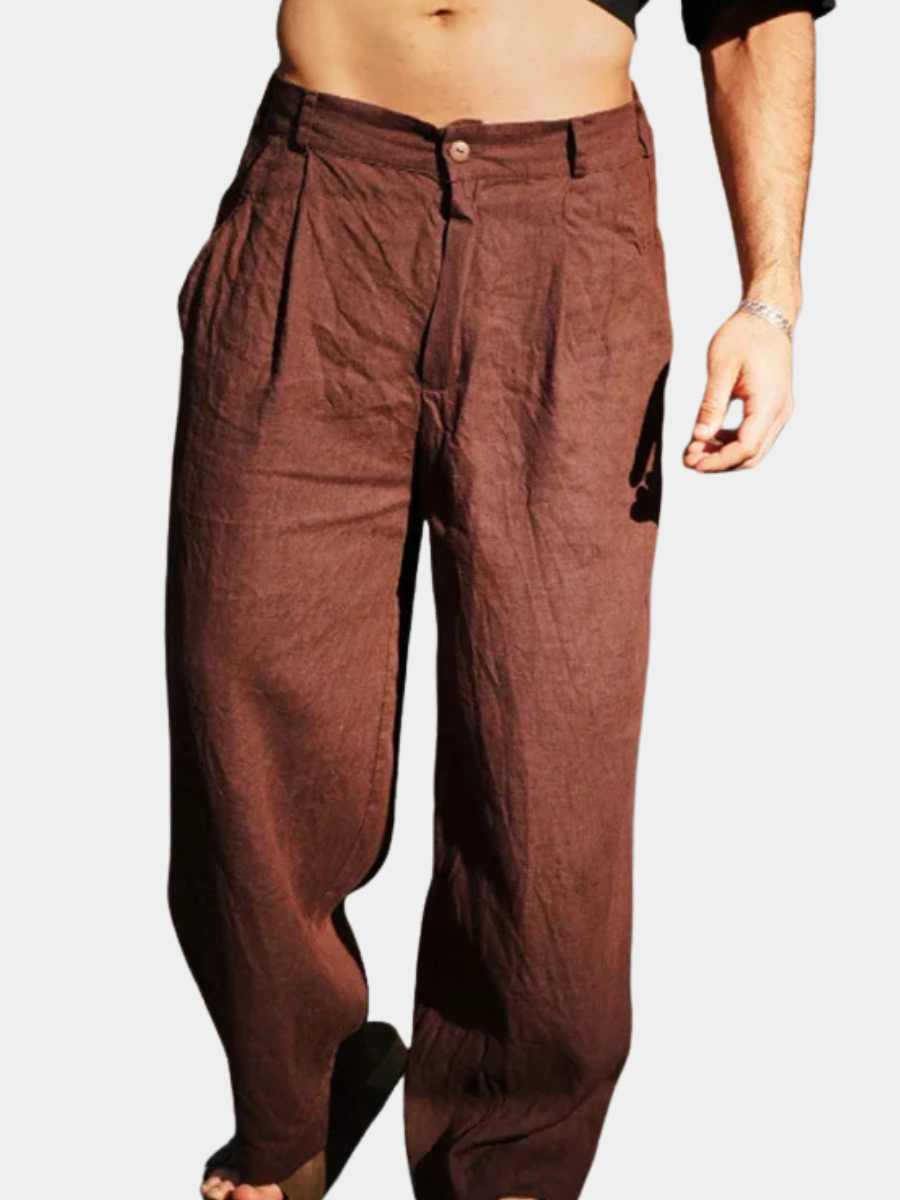 Lenoir™ | Pantalon large en lin