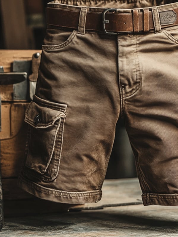 Lenoir™ | Short cargo rétro à multiples poches