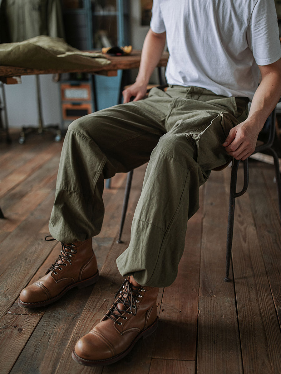 Lenoir™ | Pantalon militaire M-47 en tissu chevron