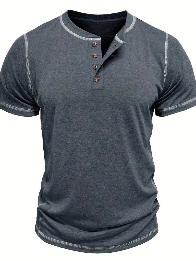 Lenoir™ | T-shirt à manches courtes boutonné