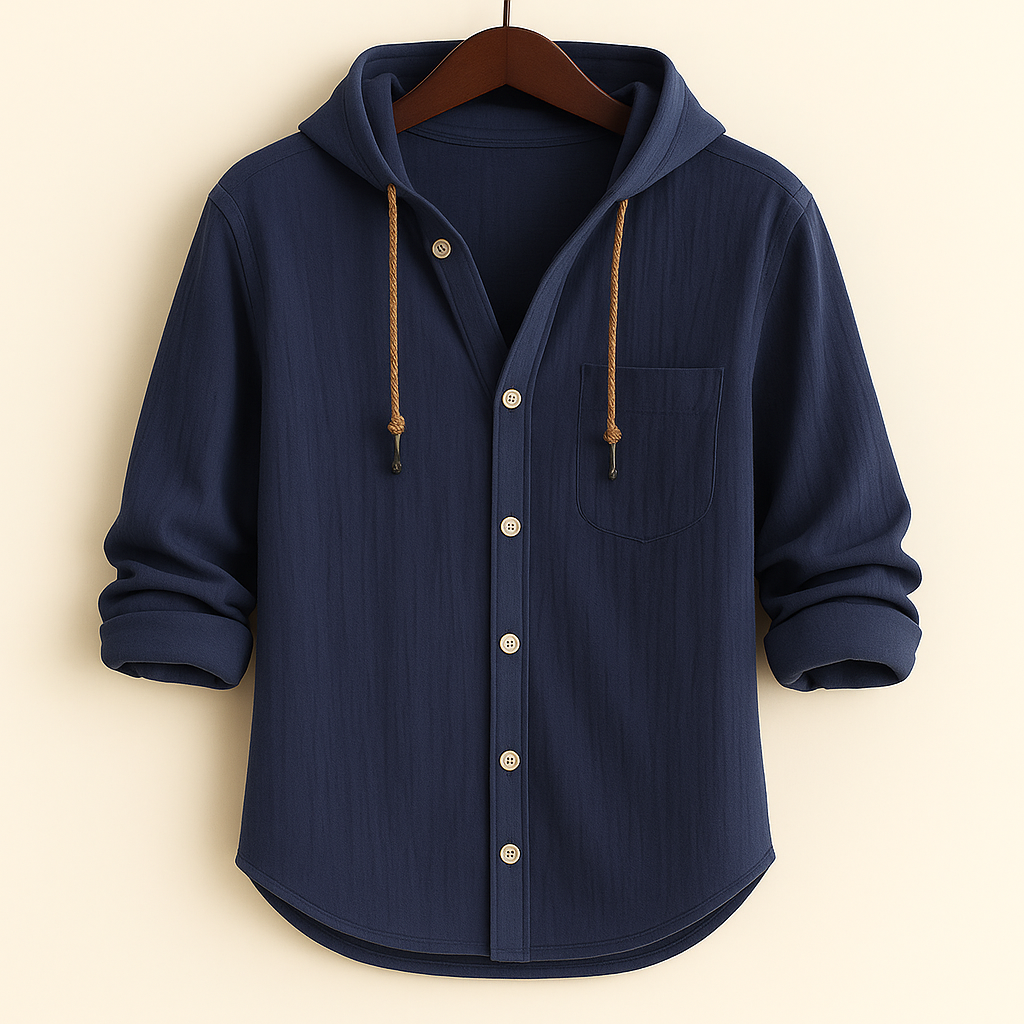 Lenoir™ | CHEMISE DE LUXE EN COTON DOUX AVEC CAPUCHE