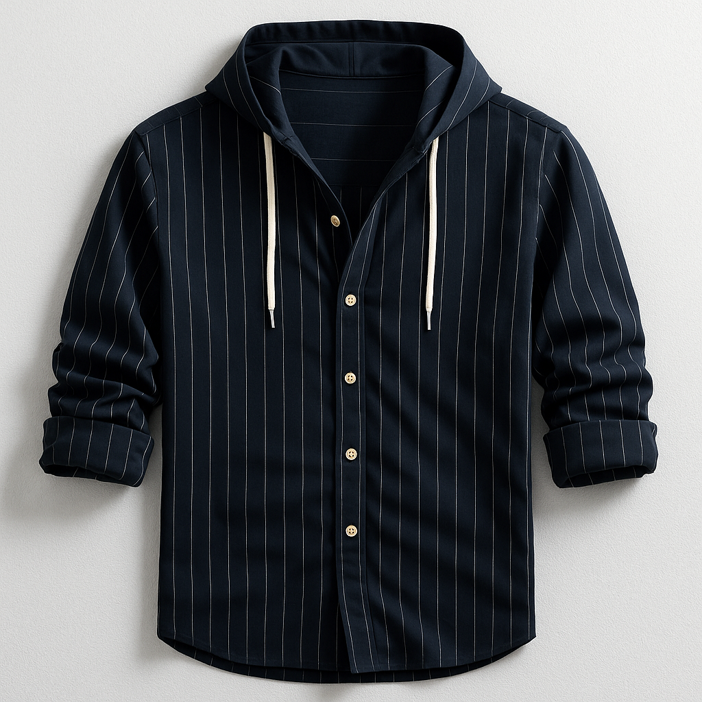 Lenoir™ | CHEMISE DE LUXE À RAYURES AVEC CAPUCHE