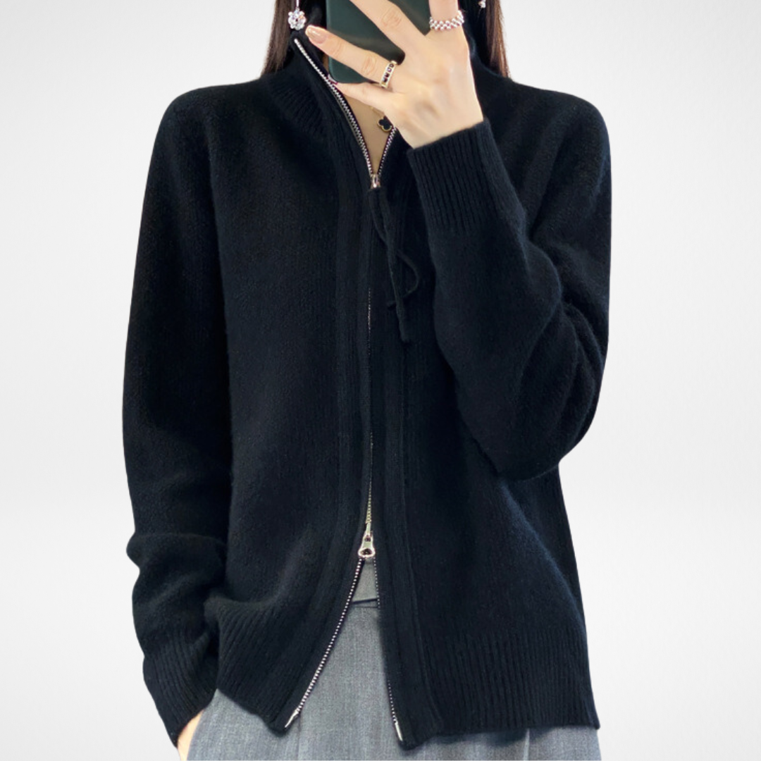Lenoir™ | Cardigan zippé en cachemire