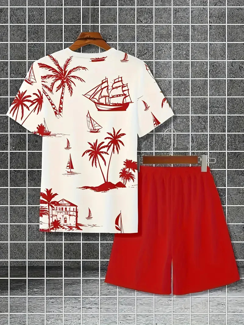 Lenoir™ | Ensemble d'été élégant imprimé deux pièces