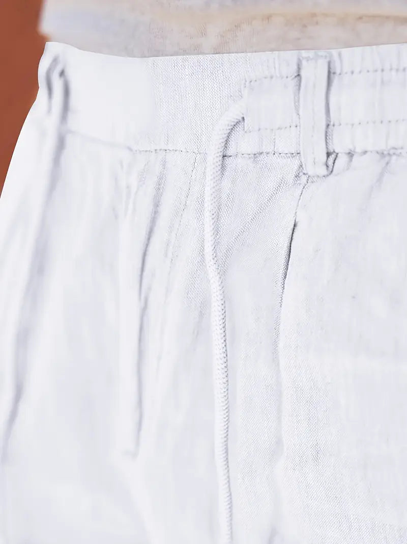 Lenoir™ | Pantalon ample en lin avec cordon de serrage