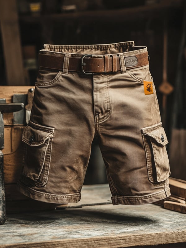 Lenoir™ | Short cargo rétro à multiples poches